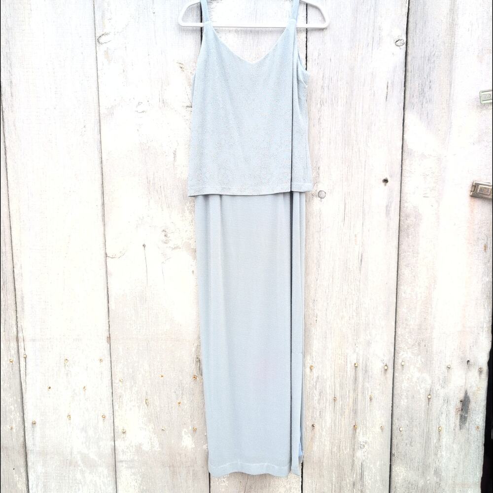Alex Evenings Mother Of The Bride / Groom Formal Maxi Dress Metallic  Women's 14